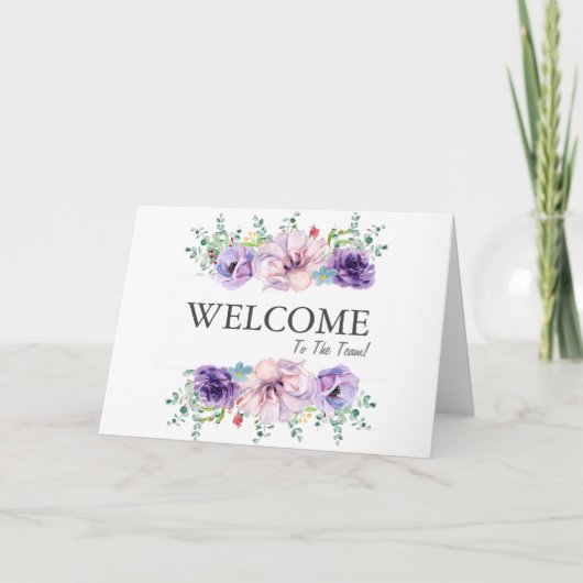 Bienvenue sur la carte d'équipe (Devant)