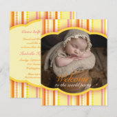 Bienvenue sur la carte d'invitation photo de la fê (Devant / Derrière)