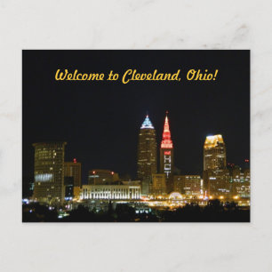 Bienvenue sur la carte postale Cleveland (Night)