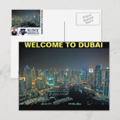 BIENVENUE SUR LA CARTE POSTALE DE DUBAÏ PAR MOJISO (Devant / Derrière)