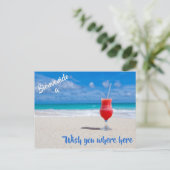 Bienvenue sur la carte postale de la plage avec Re (Debout devant)