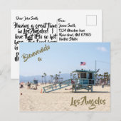 Bienvenue sur la carte postale de Los Angeles (Devant / Derrière)