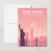 Bienvenue sur la carte postale de New York (Devant / Derrière)