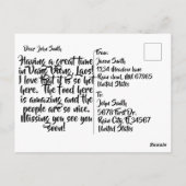 Bienvenue sur la carte postale de Polynésie frança (Dos)