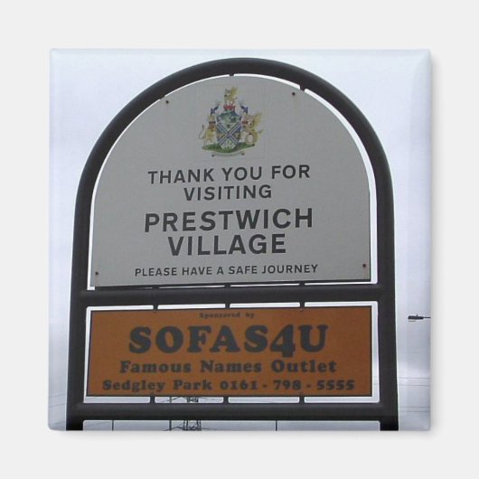 Bienvenue sur le aimant Prestwich (Devant)