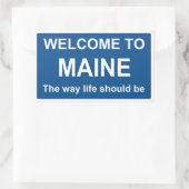 Bienvenue sur le panneau Maine - Sticker (Sac)