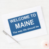 Bienvenue sur le panneau Maine - Sticker (Enveloppe)