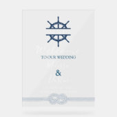 Bienvenue sur le thème nautique de mariage de bate (Recto)