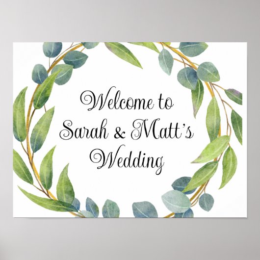 Bienvenue sur notre affiche mariage (Devant)