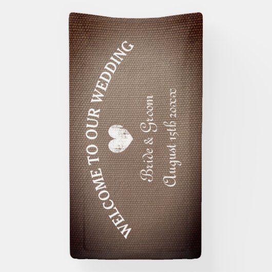 Bienvenue sur notre mariage de bannière thème burl (Verticale)