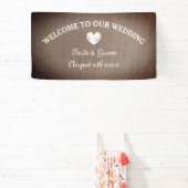 Bienvenue sur notre mariage de bannière thème burl (Insitu)