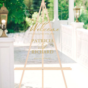 Bienvenue sur notre panneau de mariage Début Or