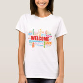 Bienvenue T-shirt différentes langues (Devant)