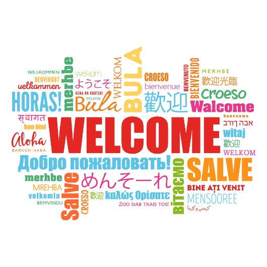 Bienvenue T-shirt différentes langues