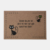 Bienvenue : Tapis de porte à thème pour chat (Devant)