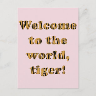 Bienvenue tigre ! - Carte postale Tigerprint pour 
