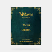 Bienvenue Vert Foncé Vintage (Recto)