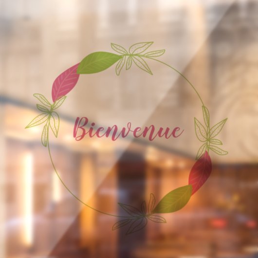 Bienvenue vinylsticker pour vitrine porte raamsticker (Vel 2)