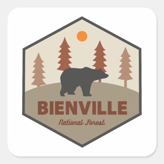 Bienville National Forest Beer Vierkante Sticker (Voorkant)