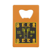 bier 11 50 Sinaasappel Kredietkaart Flessenopener (Voorkant)
