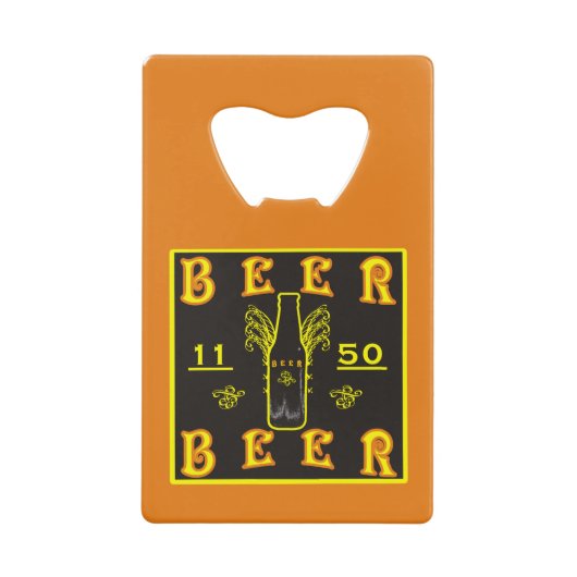 bier 11 50 Sinaasappel Kredietkaart Flessenopener (Voorkant)