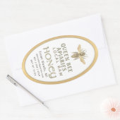  bier 16 oz Queenline Jar Honey Label Gold (Envelop)