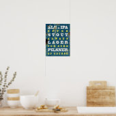 Bier altijd. poster. bier poster (Keuken)