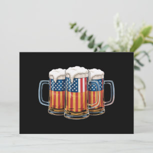 Bier Amerikaanse Vlag 4 juli Merica Drinken USA Kaart