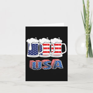 Bier Amerikaanse Vlag 4 juli Merica VS Drinken Kaart