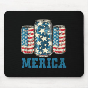 Bier Amerikaanse Vlag Grappig 4 juli Amerika USA D Muismat