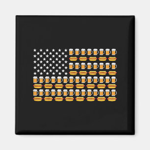 Bier Amerikaanse Vlag Patriottisch Drinken 4 juli Magneet