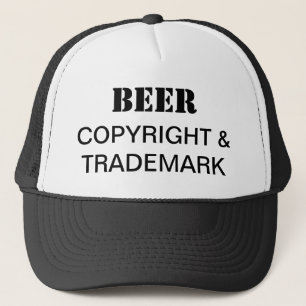 Bier, auteursrecht en handelsmerk Trucker Hat Pet
