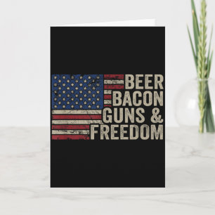 Bier Bacon Pistolen & Dom - Bbq Vintage Usa Vl Kaart