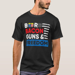 Bier Bacon Vuurwapens En Vrijheid 4 juli Vintage T-shirt