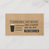 bier | barman visitekaartje (Achterkant)