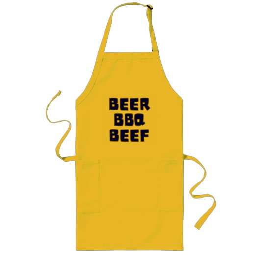 Bier BBQ Rundvlees Lang Schort (Voorkant)