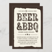 Bier & BBQ | Rustiek repetitiediner Kaart (Voorkant / Achterkant)