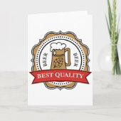 Bier Beste Kwaliteit Craft Brew Badge Kaart (Voorkant)