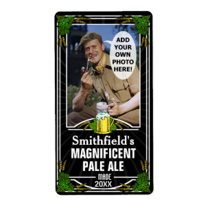 Bier Bierbrouwen Aangepaste Foto Homebrewing Fles Etiket
