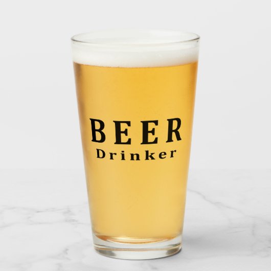 Bier, Bierdrinker Glas (Voorkant gevuld)