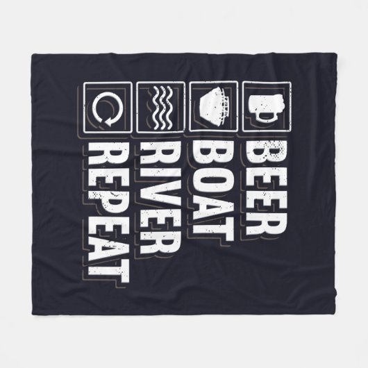 Bier Boat en Drink bier Fleece Deken (Voorkant (Horizontaal))