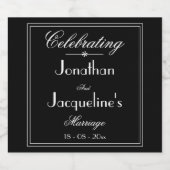 Bier Bottle Labels - Aangepaste huwelijksnamen Etiket (Enkel label)