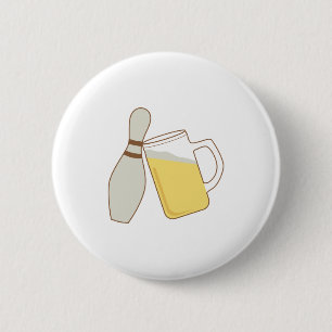 Bier & Bowling Ronde Button 5,7 Cm