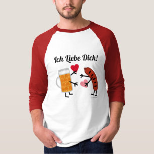 Bier & Bratwurst - Ich Liebe Dich! (Ik hou van je) T-shirt