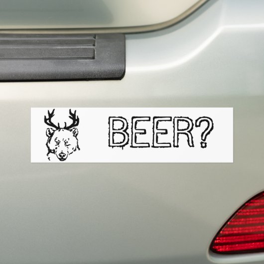 Bier? Bumpersticker (Op auto)