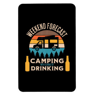 Bier Camping Met Bier Verjaardag Magneet