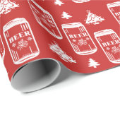 Bier Can kerstboom Cadeaupapier (Rol Hoek)