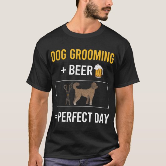 Bier Dag Hond Grooming Groomer T-shirt (Voorkant)
