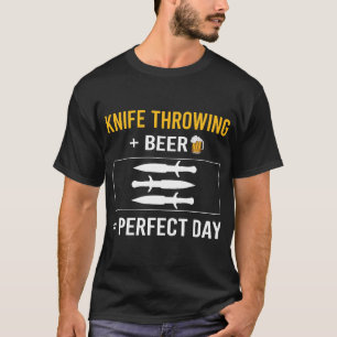 Bier dag mes gooien messen t-shirt