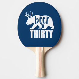 Bier Dertig pingpingpongpeddel - Blokletter Tafeltennisbatje